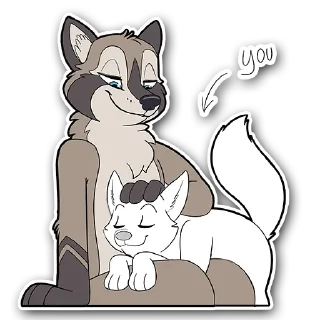 Sticker 🐶 Sam's stickers (Nik raccoon)