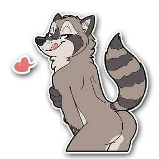 Sticker 🍑 Sam's stickers (Nik raccoon)