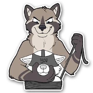 Sticker ⛓️ Sam's stickers (Nik raccoon)