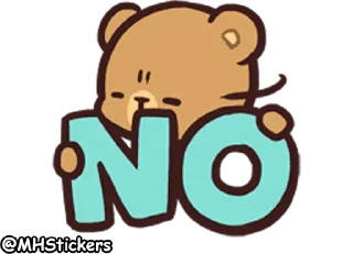 Sticker 🙅‍♀ @MHStickers Bears in Love Emoji 2