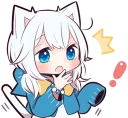 Video sticker ❗ White Kitten Girl by SR