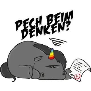 Sticker 🤕 Grummeleinhorn