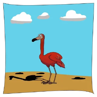 Video sticker 😐 Flix the Flamingo by Sheida