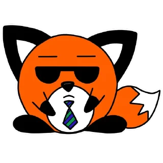 Sticker 😎 Spherical fox