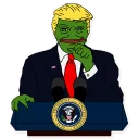 Sticker 😶 PepeTrump