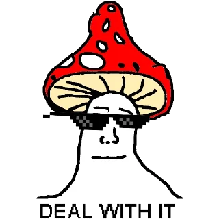 Sticker 😎 mushroom man