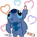 Video sticker ❤ Stitch scrive cose