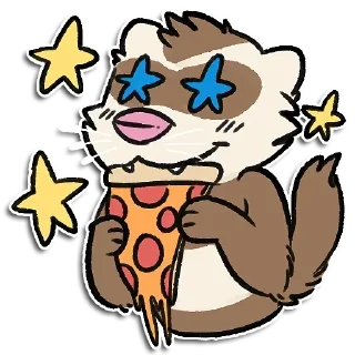 Sticker 🍕 Jarviferret