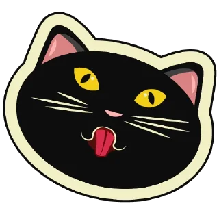 Sticker 😝 playful cat