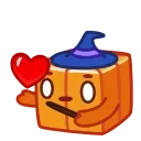 Video sticker ❤️ Pumpkin Cube