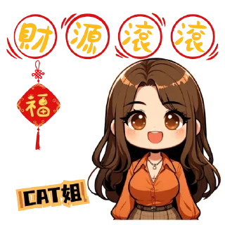 Sticker 💯 cat姐cny