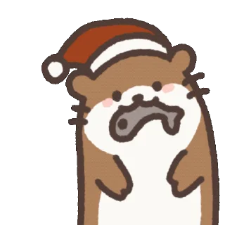 Sticker ❔ Christmas Otter by ST