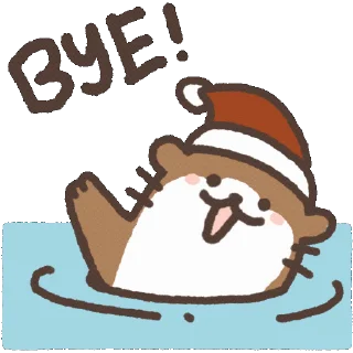 Video sticker 👋 Christmas Otter by ST