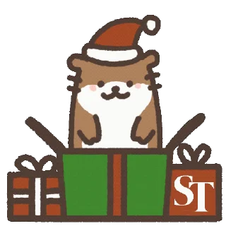 Sticker 🎁 Christmas Otter by ST