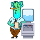 Sticker ☕ Office Plankton