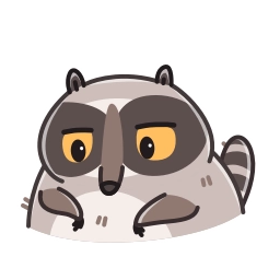 Sticker 😳 Racoon