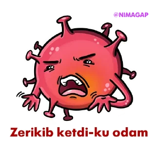 Sticker 🥺 Koronavirus | by @UzStick