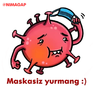 Sticker 😷 Koronavirus | by @UzStick