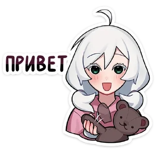 Sticker 👋 Оля (Зайчик) - @stickers_vk