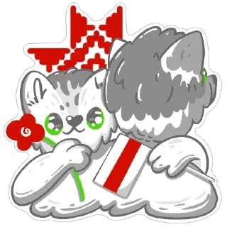 Sticker 😘 Кусь за Беларусь