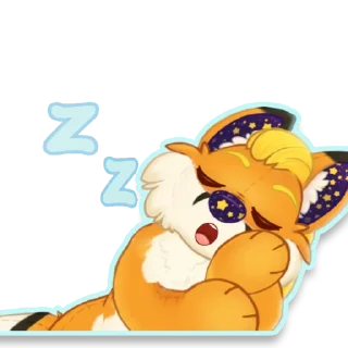 Sticker 😴 Plushie Ranfox By LuniqueKero