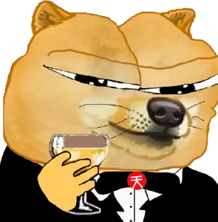 Sticker 🍸 Doge God 天