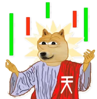 Sticker 😇 Doge God 天