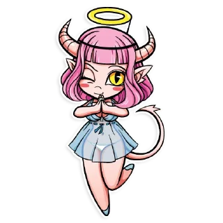 Sticker 😇 Kinky demons - @andromedaart