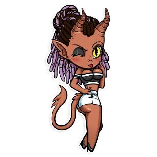 Video sticker 😜 Kinky demons - @andromedaart