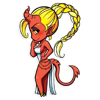 Sticker 😏 Kinky demons - @andromedaart