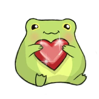 Sticker 💖 Cute Frog 🐸