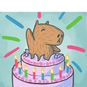 Sticker 🎂 Capybara&Co