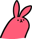 Sticker 😀 Pink Rabbit