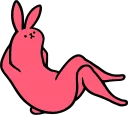 Sticker 😒 Pink Rabbit