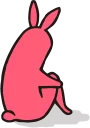 Sticker 😰 Pink Rabbit