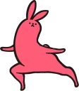 Sticker 😊 Pink Rabbit