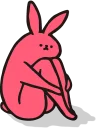 Sticker 😰 Pink Rabbit