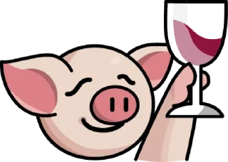 Sticker 🍷 LIHKG Pig