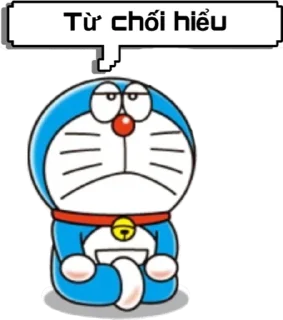 Sticker 😒 Doraemon phê pha