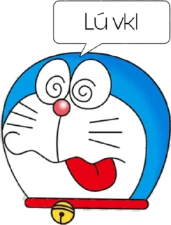 Sticker 😵 Doraemon phê pha