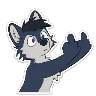 Sticker 🖕 ManuTheWolf V2