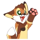 Sticker 😀 Mocha Fox