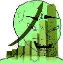 Sticker 💹 Green Wojak (a Tribute)