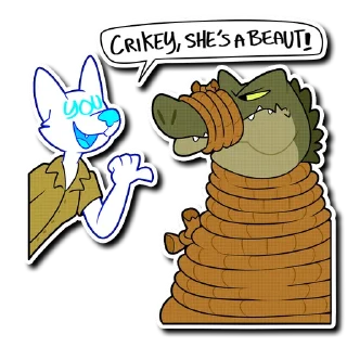 Sticker 😶 Saltwater Crocodile