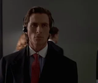 Video sticker 🎧 Patrick Bateman ¦ @figurinhasWa • @sticbot