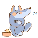 Video sticker ☺️ Fluffy Loose Wolf by Nekotanuki