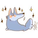 Sticker ✨ Fluffy Loose Wolf by Nekotanuki