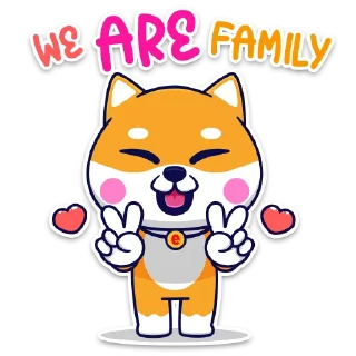 Sticker 👨‍👩‍👧‍👧 Floki