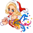 Sticker 🎉 Santa Girl