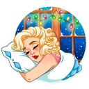 Sticker 😴 Santa Girl